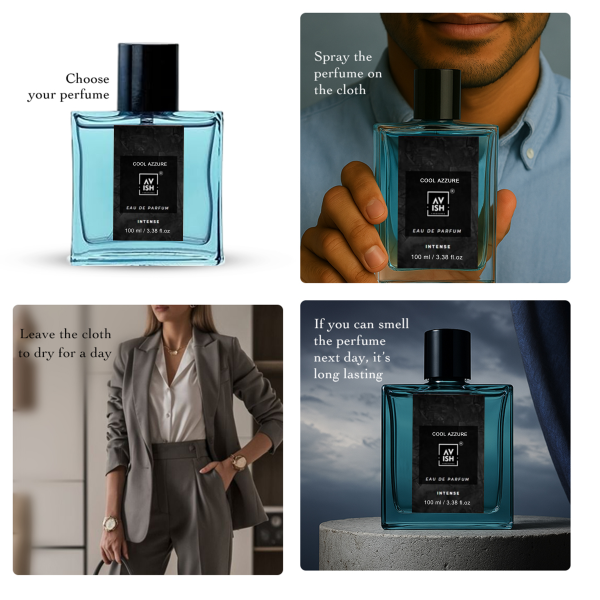 AVISH FRAGRANCE 100ML Premium Unisex Perfume (COOL AZZURE, Pack of 1) - Image 4